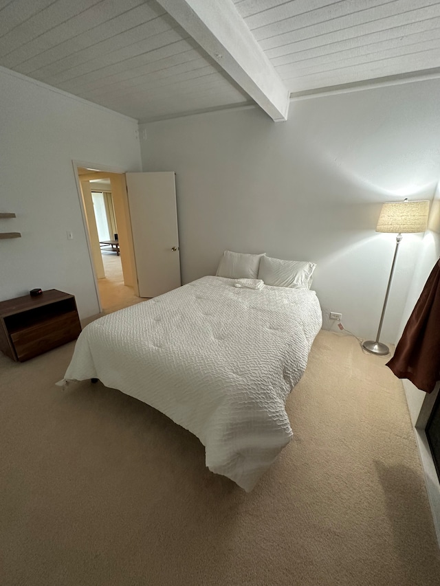 82-6073-A Hawaii Belt Rd Unit 11B, Captain Cook, HI 96704 - carpeted bedroom with wood ceiling with exposed beams