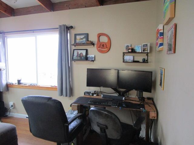 89-902 Rd Rd, Captain Cook, HI 96704 - office area with beamed ceiling, wood finished floors, and baseboards