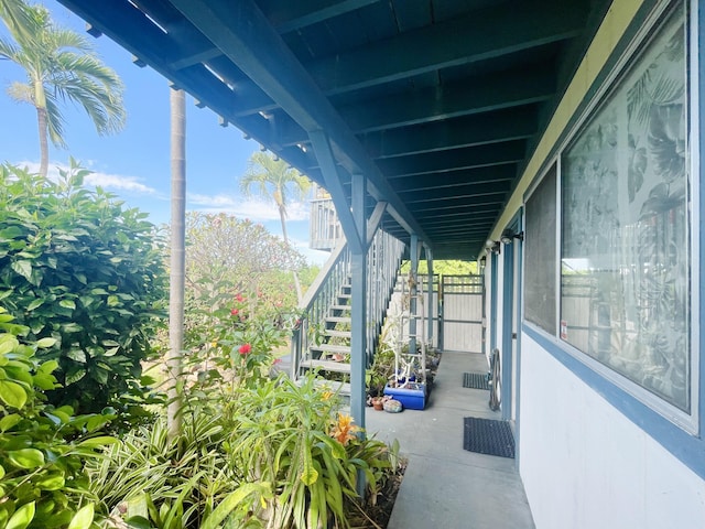 76-197 Kealoha St, Kailua-Kona, HI 96740 - view of patio featuring stairway
