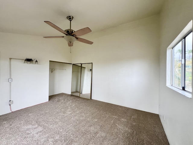 76-197 Kealoha St, Kailua-Kona, HI 96740 - unfurnished bedroom with carpet floors, a closet, and ceiling fan