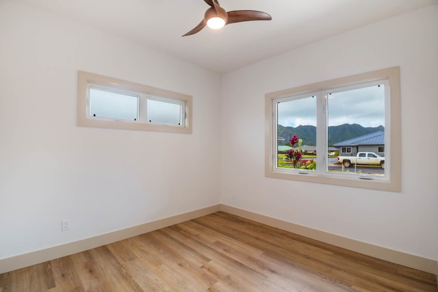 4306 Pilimai St, Lihue, HI 96766 - unfurnished room featuring a ceiling fan and wood finished floors