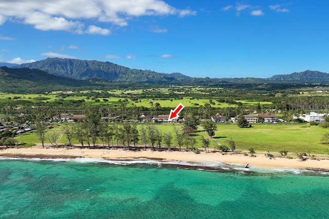 525 Aleka Lp Unit F6, Kapaa, HI 96746 - aerial view of a water and mountain view