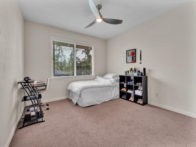 16-2069 Leilani Dr, Pahoa, HI 96778 - bedroom with carpet, baseboards, and ceiling fan