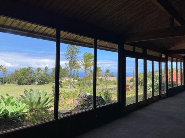 94-1790 Kaulua St, Naalehu, HI 96772 - view of unfurnished sunroom