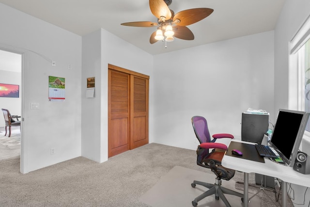 73-4571 Kukuki St Unit A, Kailua-Kona, HI 96740 - carpeted office featuring a ceiling fan