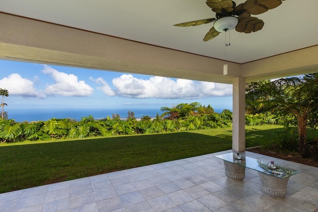 73-4571 Kukuki St Unit A, Kailua-Kona, HI 96740 - view of patio / terrace featuring a ceiling fan