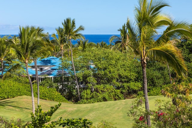 78-7070 Alii Dr Unit B202, Kailua-Kona, HI 96740 - view of green lawn with view of golf course and a water view