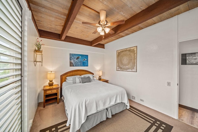 76-6246 Alii Dr Unit 343, Kailua-Kona, HI 96740 - bedroom with wooden ceiling with exposed beams and carpet floors