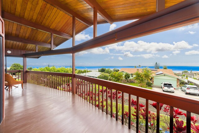 73-4327 Oneone St, Kailua-Kona, HI 96740 - deck featuring a water view