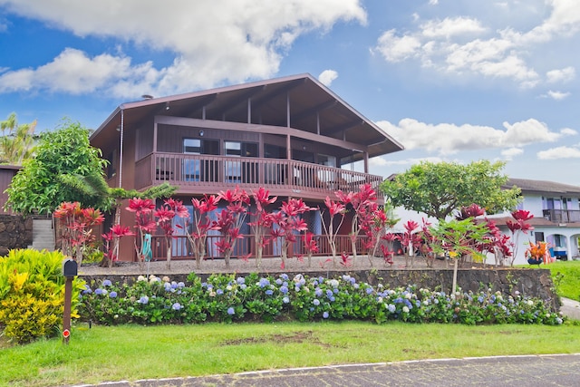 73-4327 Oneone St, Kailua-Kona, HI 96740 - back of house featuring a balcony
