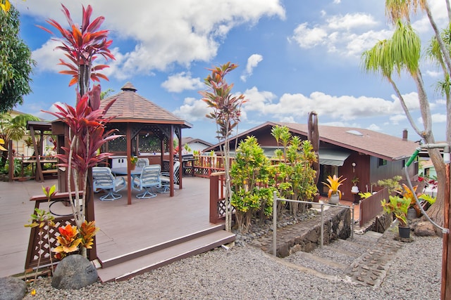 73-4327 Oneone St, Kailua-Kona, HI 96740 - deck with a gazebo and outdoor dining area