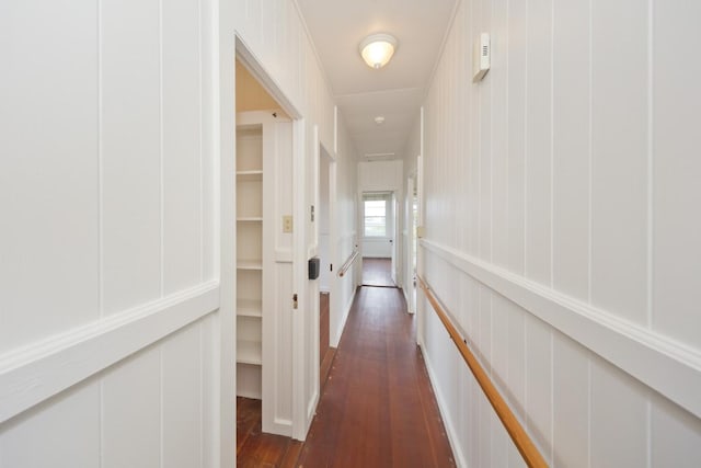 1969-A Kilauea Ave, Hilo, HI 96720 - corridor with dark wood-type flooring and a decorative wall