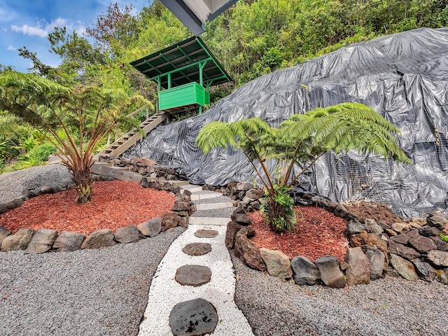 28-2855 Onomea Pl, Pepeekeo, HI 96783 - view of yard featuring stairway