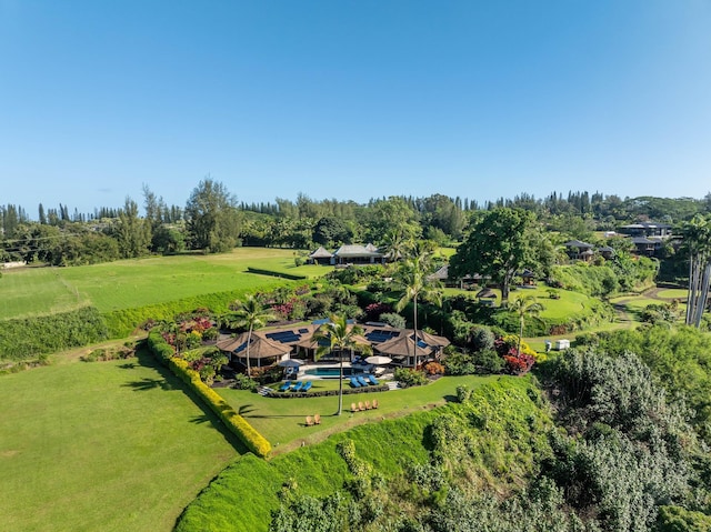 4971 Hanalei Plantation Rd, Princeville, HI 96722 - drone / aerial view of a tree filled landscape
