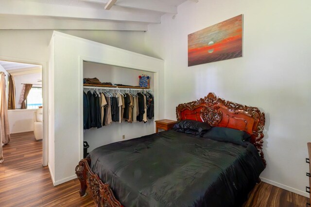 16-2103 Kuleana St, Pahoa, HI 96778 - bedroom with dark wood-style floors and a closet