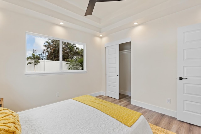 16-2068 Bamboo Dr, Pahoa, HI 96778 - bedroom with recessed lighting, light wood-style floors, a closet, and baseboards