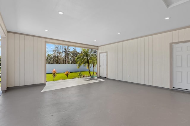 16-2068 Bamboo Dr, Pahoa, HI 96778 - garage featuring wooden walls and recessed lighting