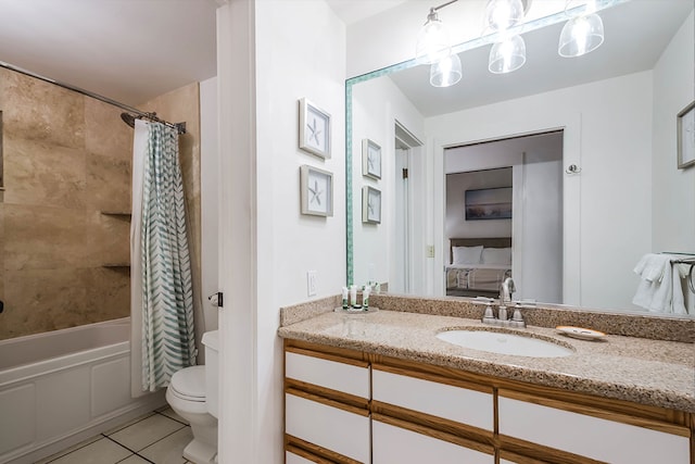 2253 Poipu Rd Unit 230, Koloa, HI 96756 - full bath featuring tile patterned floors, vanity, and shower / bathtub combination with curtain