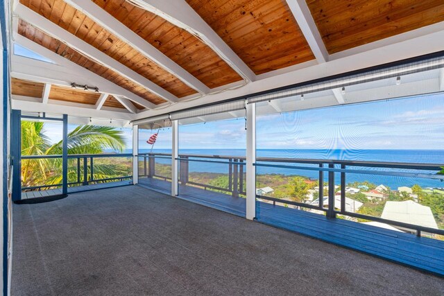 87-3181 Japonica Rd, Captain Cook, HI 96704 - unfurnished sunroom with a water view