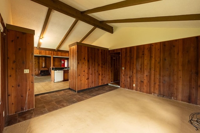 137 Kuakolu Pl, Hilo, HI 96720 - unfurnished living room with wood walls