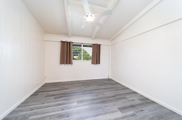 4 Nani Pl, Hilo, HI 96720 - empty room with wood finished floors, a ceiling fan, and baseboards