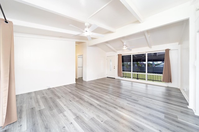 4 Nani Pl, Hilo, HI 96720 - empty room featuring ceiling fan, wood finished floors, and baseboards