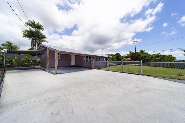 4 Nani Pl, Hilo, HI 96720 - exterior space with concrete driveway and an attached carport