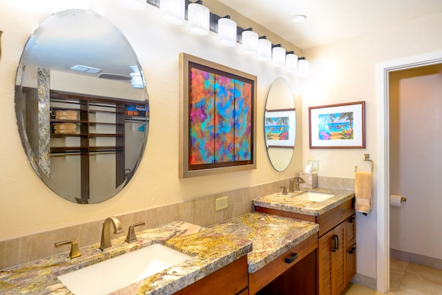 76-6212 Alii Dr Unit 205, Kailua-Kona, HI 96740 - full bathroom with vanity and tile patterned flooring