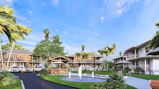5460 Koloa Rd, Koloa, HI 96756 - view of property's community featuring a gazebo, a residential view, and a yard