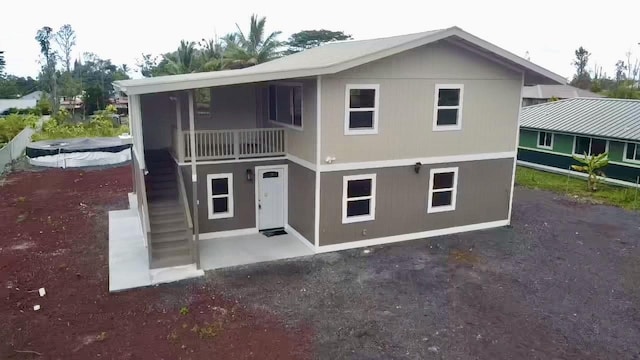 16-2045 Hanale Dr, Pahoa, HI 96778 - back of property with stairs and a balcony