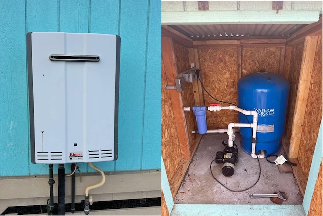 92-8260 Bamboo Ln, Ocean View, HI 96737 - utility room featuring tankless water heater