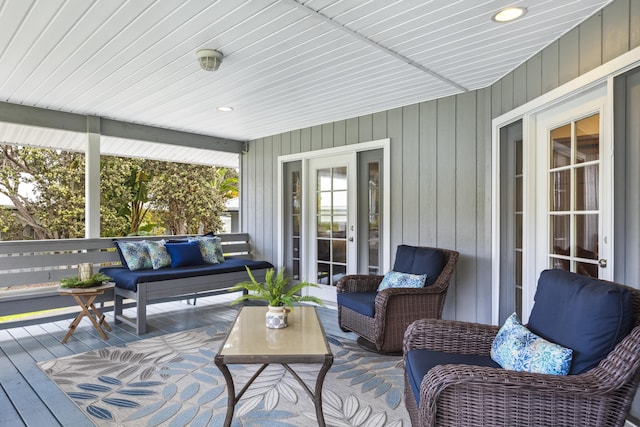 99-1808 Kilau Way, Volcano, HI 96785 - wooden deck with an outdoor hangout area