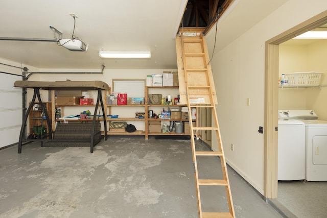 99-1808 Kilau Way, Volcano, HI 96785 - garage with independent washer and dryer and a garage door opener