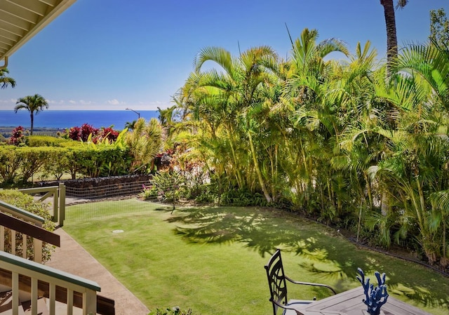 3764 Kakela Makai Dr, Kalaheo, HI 96741 - view of green lawn featuring a water view