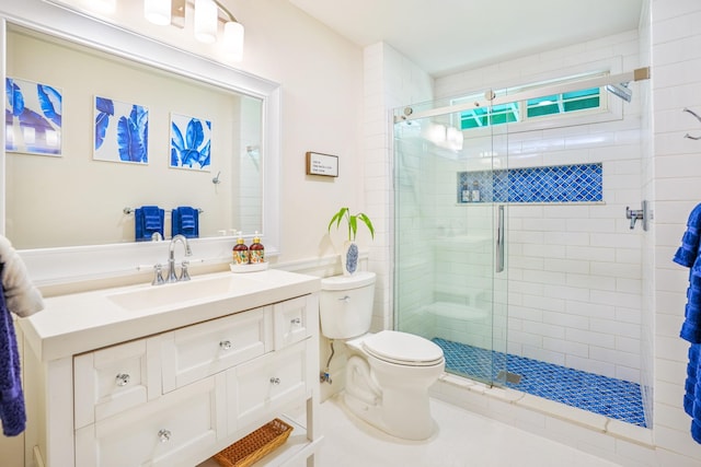3764 Kakela Makai Dr, Kalaheo, HI 96741 - bathroom featuring toilet, a shower stall, and vanity