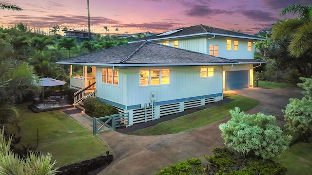 3764 Kakela Makai Dr, Kalaheo, HI 96741 - rear view of property featuring driveway