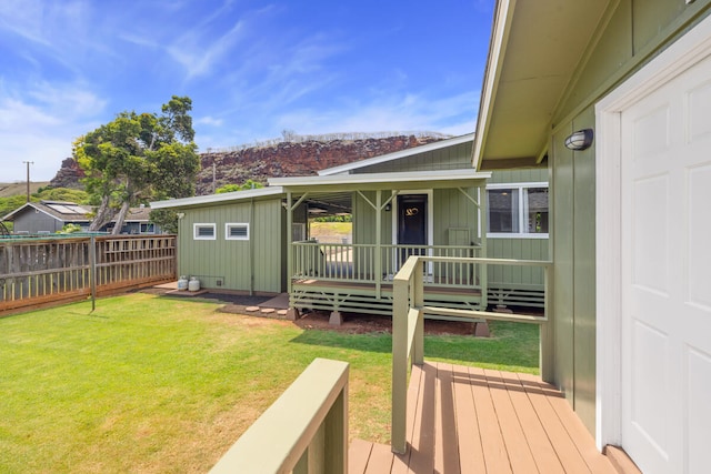 5045 Menehune Rd, Waimea, HI 96796 - property entrance with a deck