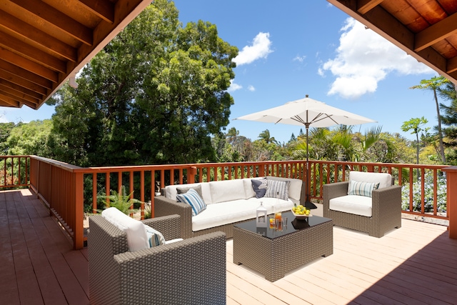 68-3750 Ua Noe Pl, Waikoloa, HI 96738 - deck featuring an outdoor living space
