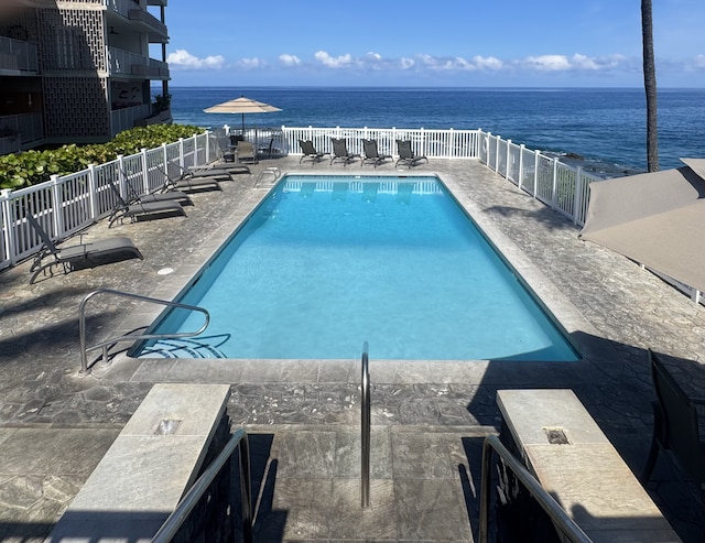 75-6008 Alii Dr Unit 234, Kailua-Kona, HI 96740 - community pool with a water view and a patio