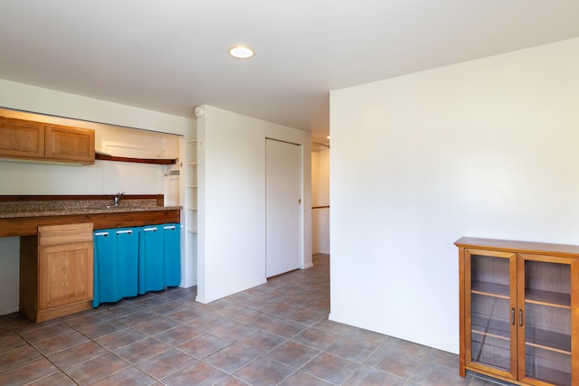 64-660 Puu Olu Pl, Kamuela, HI 96743 - kitchen with recessed lighting and dark tile patterned flooring