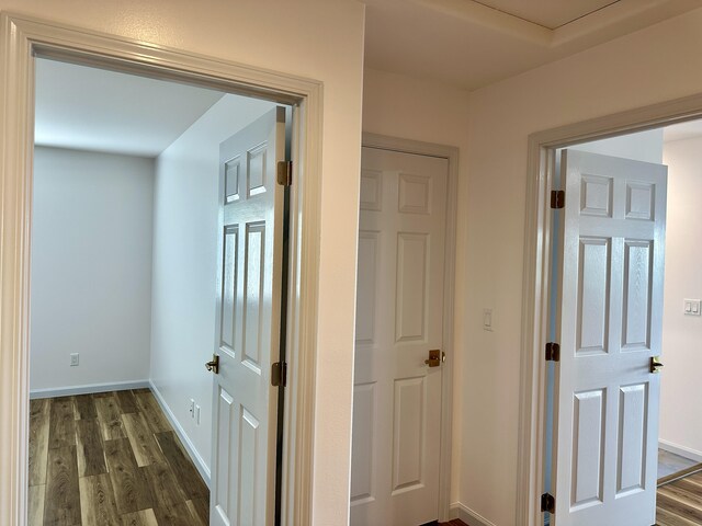 64-5304 Puu Nani Dr, Kamuela, HI 96743 - hallway with dark wood finished floors and baseboards