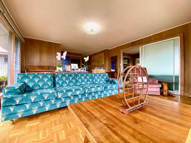11 Hokupaa St, Hilo, HI 96720 - living room featuring wooden walls