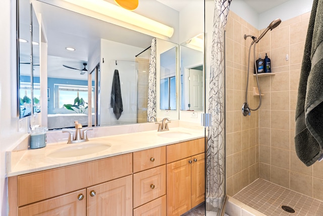 75-6009 Alii Dr Unit K22, Kailua-Kona, HI 96740 - full bath featuring a stall shower, double vanity, and ensuite bath
