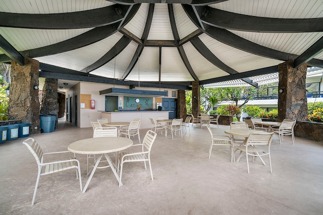 75-6082 Alii Dr Unit B236, Kailua-Kona, HI 96740 - view of patio featuring a gazebo and outdoor dining area