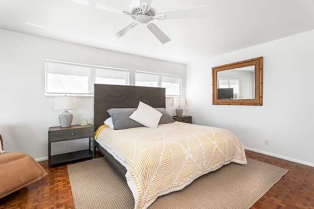 36-2333 Old Mamalahoa Hwy, Laupahoehoe, HI 96764 - bedroom with baseboards and ceiling fan