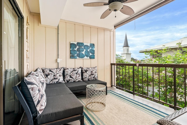 75-5719 Alii Dr Unit 321, Kailua-Kona, HI 96740 - balcony featuring ceiling fan