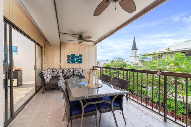 75-5719 Alii Dr Unit 321, Kailua-Kona, HI 96740 - balcony featuring ceiling fan