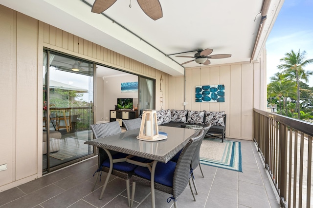 75-5719 Alii Dr Unit 321, Kailua-Kona, HI 96740 - balcony featuring ceiling fan