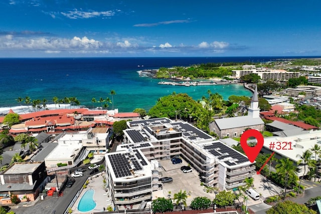 75-5719 Alii Dr Unit 321, Kailua-Kona, HI 96740 - drone / aerial view of a large body of water and a pool area