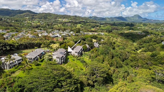 4460 Ikena Pl Unit 54, Kalaheo, HI 96741 - aerial perspective of suburban area featuring a mountainous background